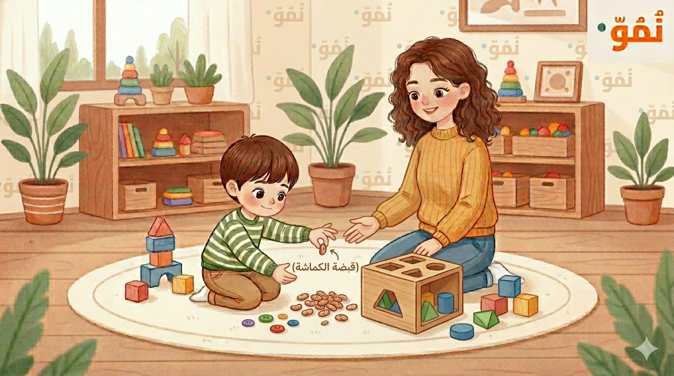 الإمساك بالأشياء الصغيرة (قبضة الكماشة)