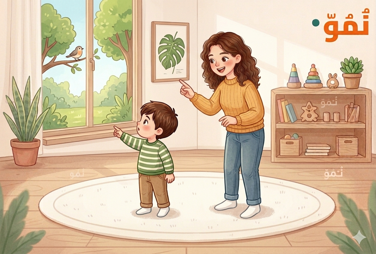 التحدث عن ما يراه الطفل