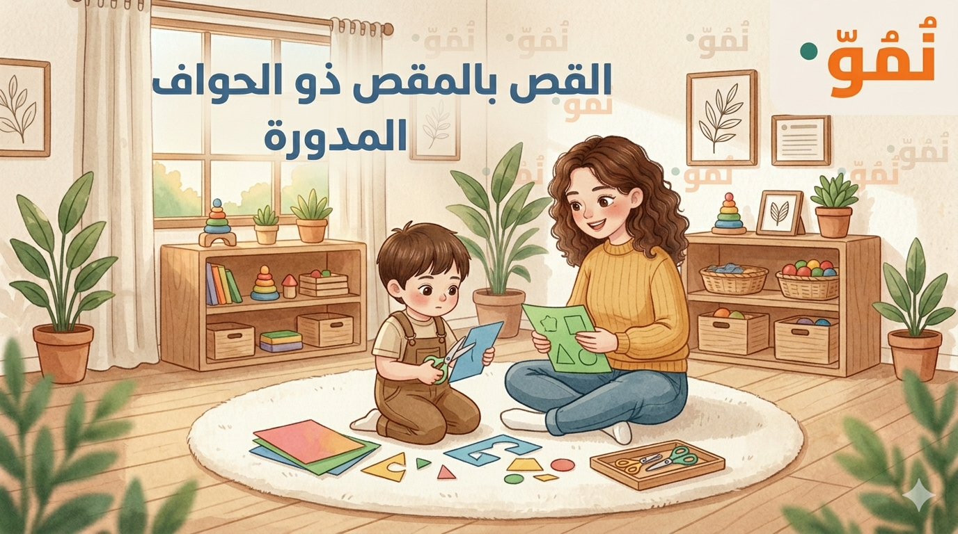 القص بالمقص ذو الحواف المدورة