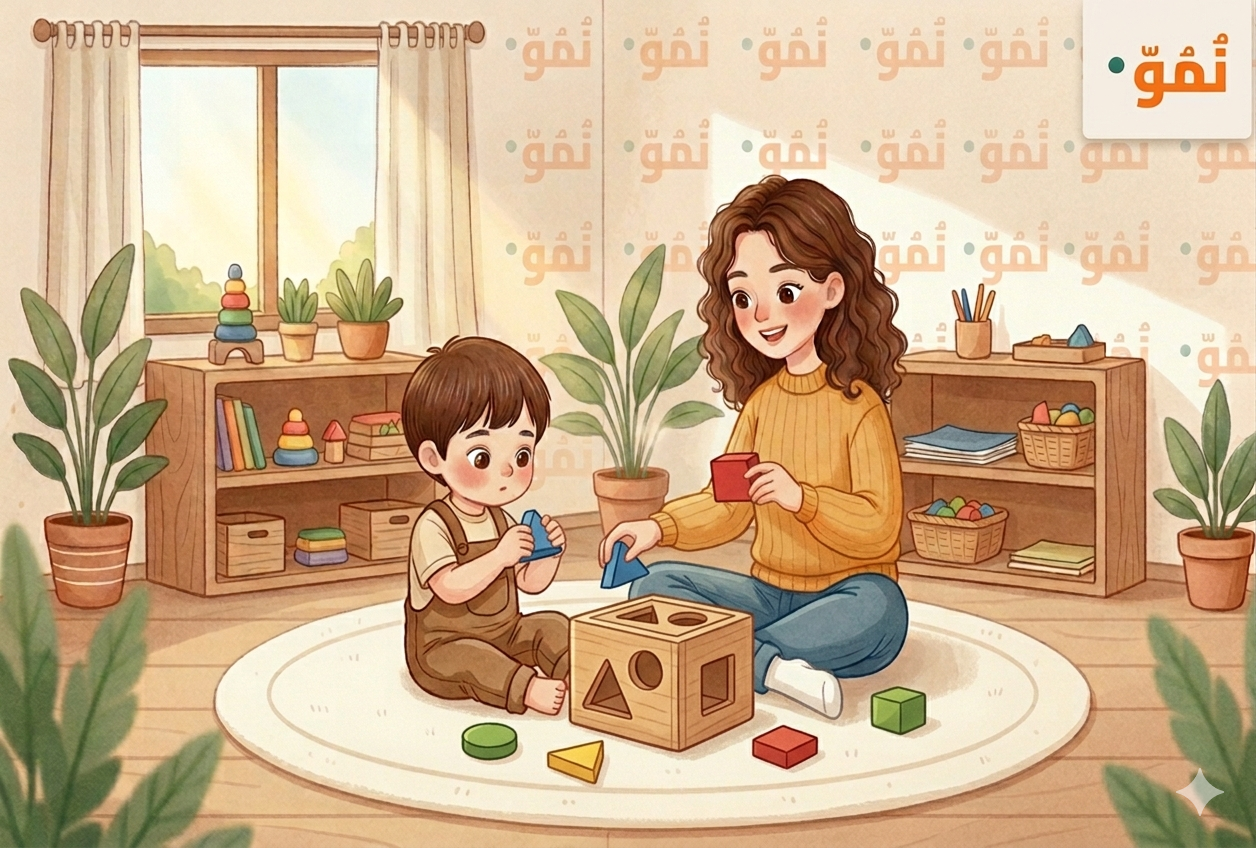 إدخال الأشكال في الفتحات المناسبة