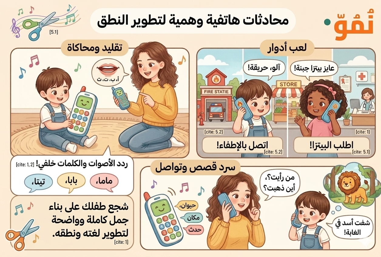 لعبة الهاتف وتطوير النطق