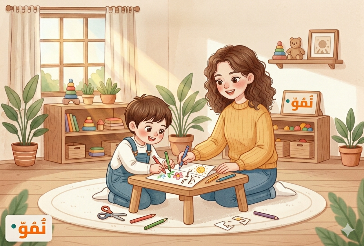 رسائل شكر مرسومة