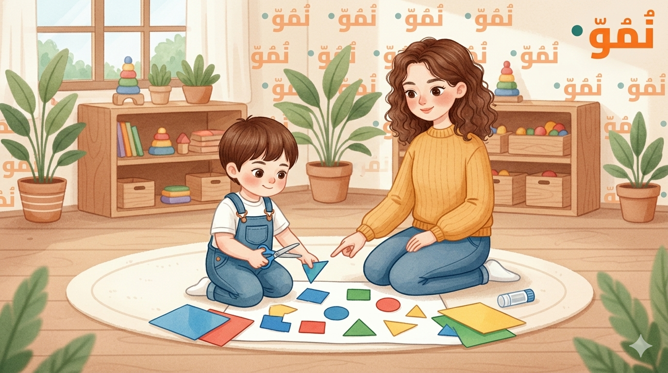 اللعب بالملصقات الصغيرة