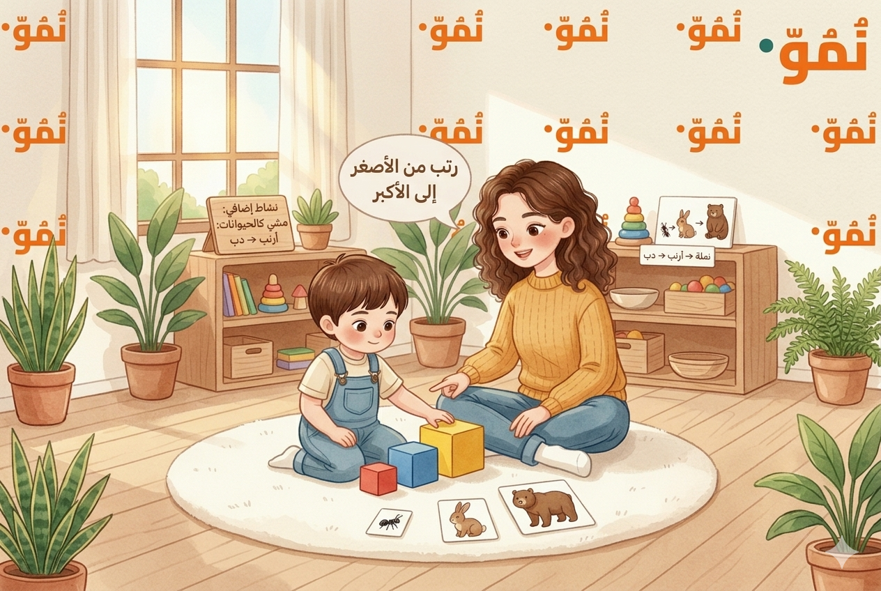 الترتيب من الأصغر للأكبر